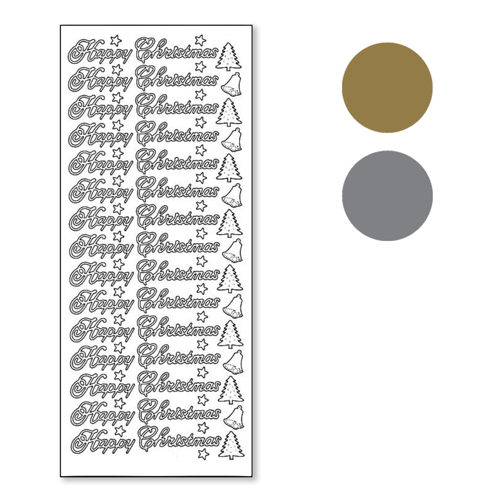 PeelCraft Stickers - Christmas Wording - Happy Christmas Script PC355