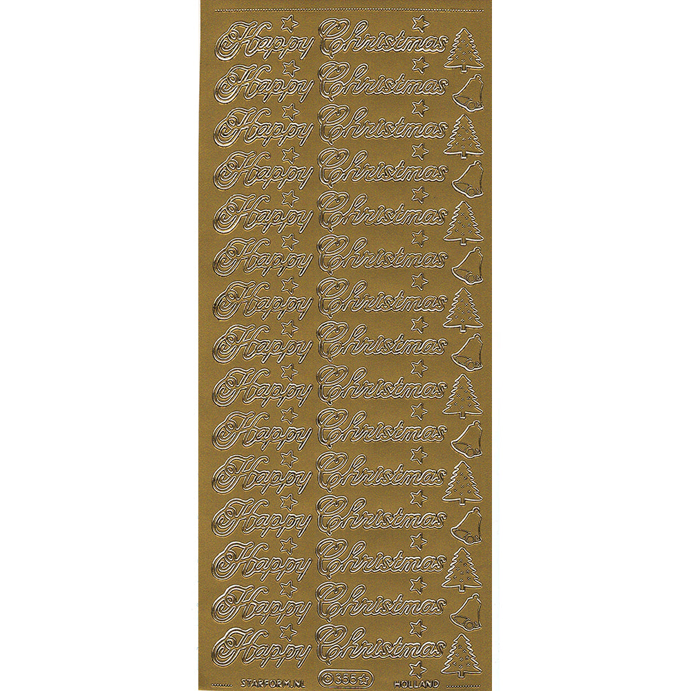 PeelCraft Stickers - Christmas Wording - Happy Christmas Script PC355