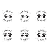 2698 A Koru Heart- Personalised Rubber Stamp