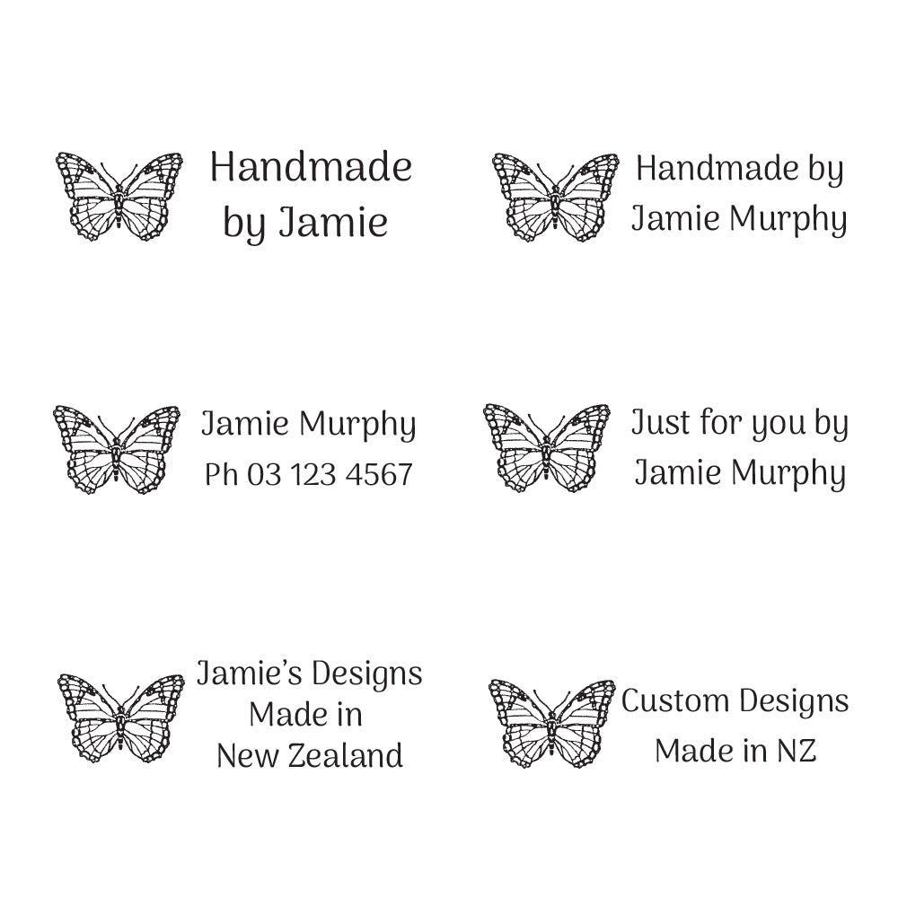 1319 B Fantail - Personalised Rubber Stamp