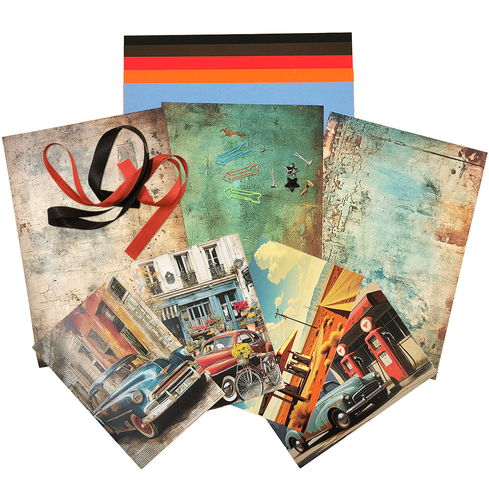 Pretty Paper Card Kit - Vintage Cars
