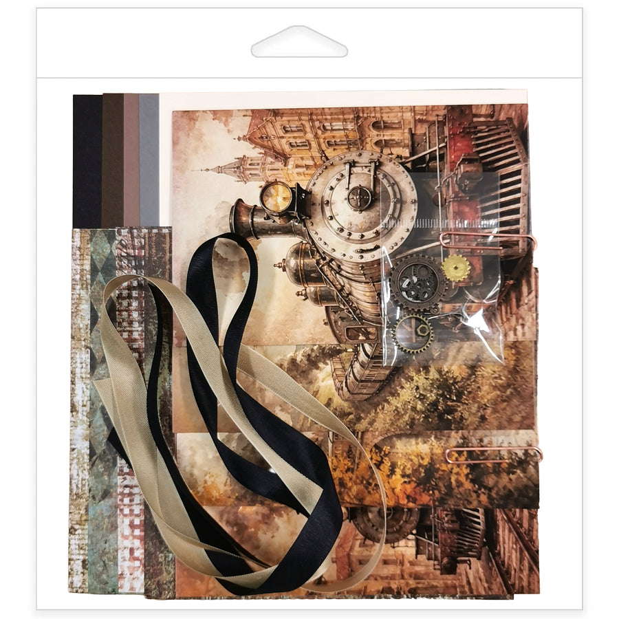 Pretty Paper Card Kit - Vintage Trains