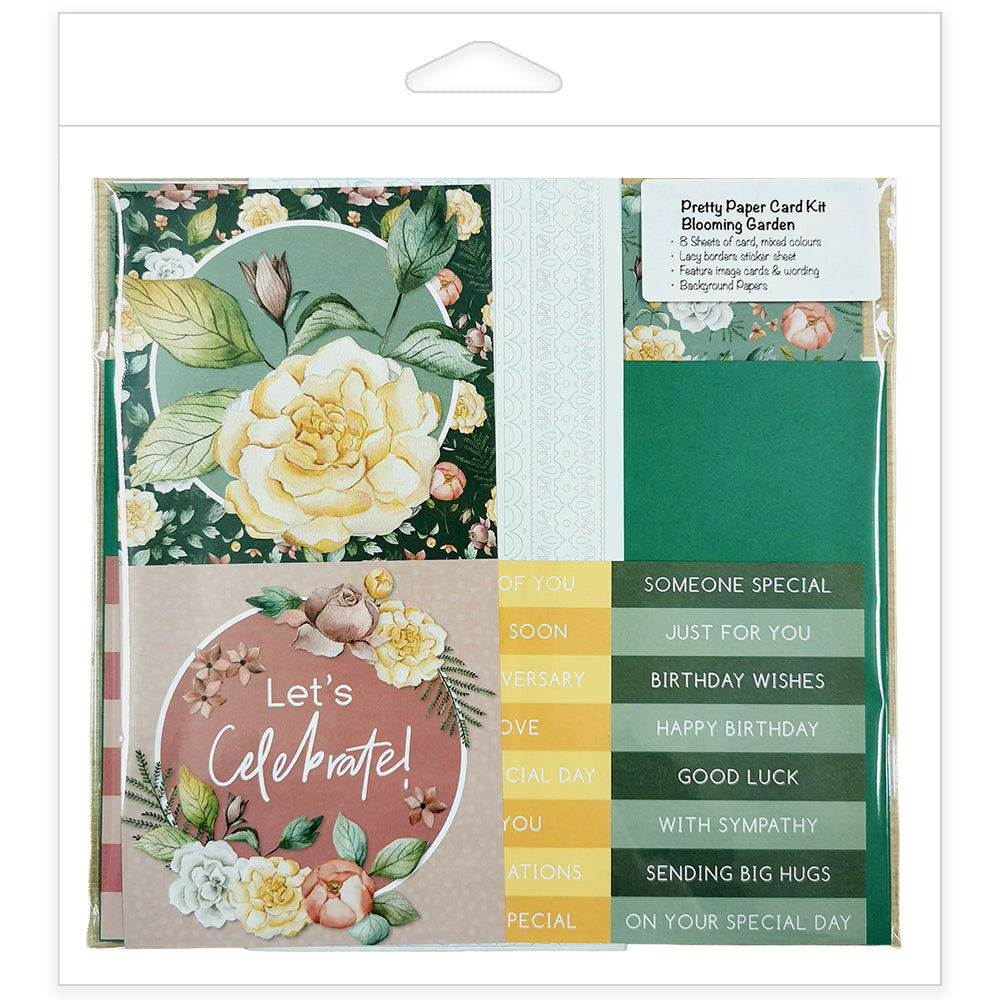Pretty Paper Card Kit - Blooming Garden - Makes 8 cards