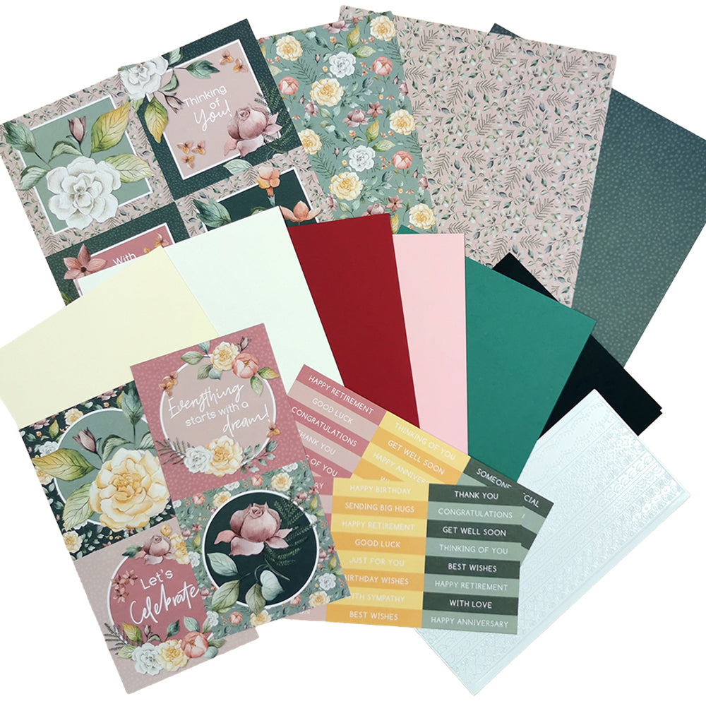 Pretty Paper Card Kit - Blooming Garden - Makes 8 cards
