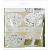 Pretty Paper Card Kit - Sage & Cream Roses - Set 1 - Makes 8 cards
