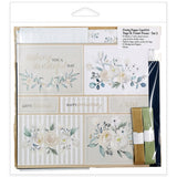 Pretty Paper Card Kit - Sage & Cream Roses - Set 2 - Makes 8 cards