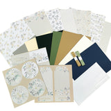 Pretty Paper Card Kit - Sage & Cream Roses - Set 2 - Makes 8 cards