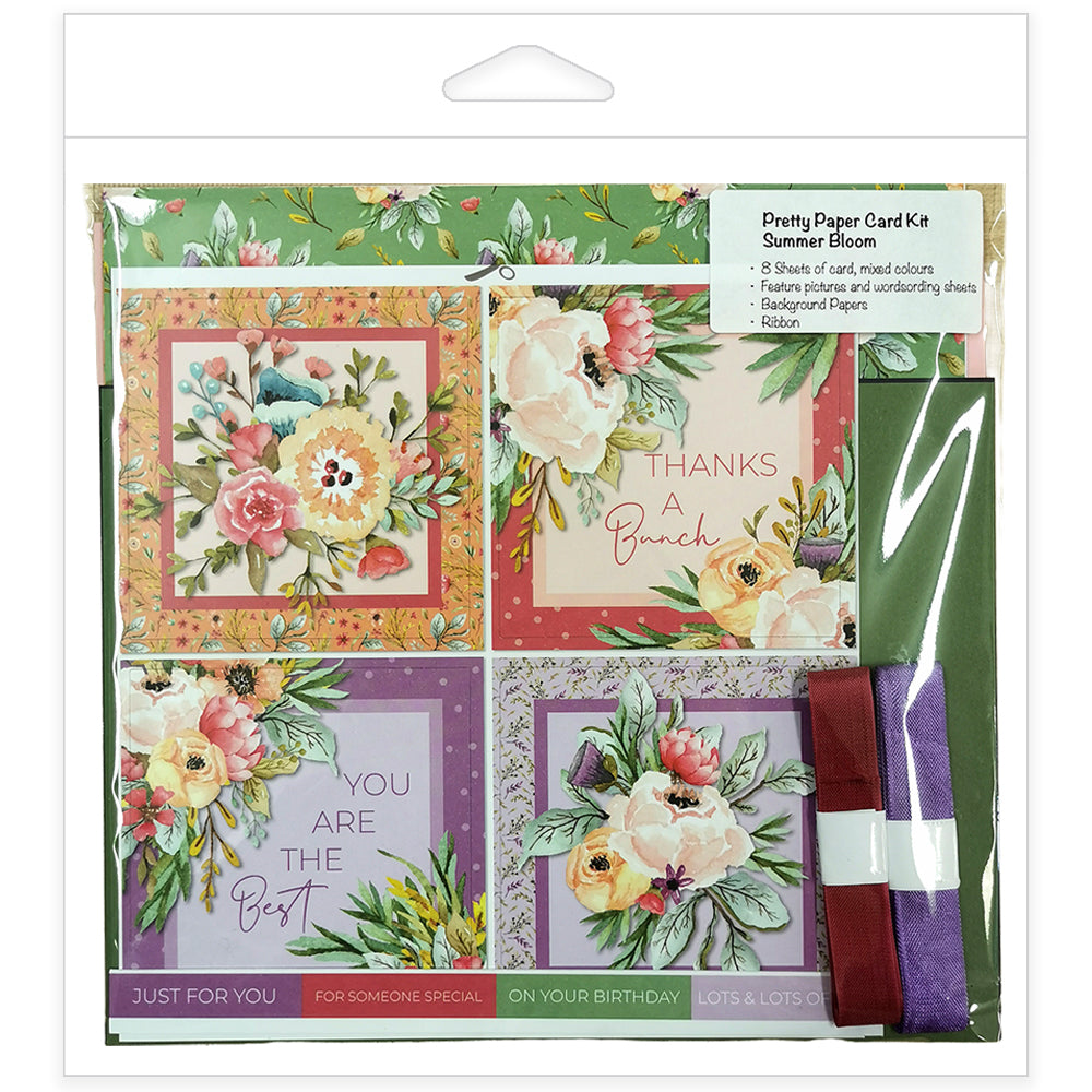 Pretty Paper Card Kit - Summer Bloom - Makes 8 cards