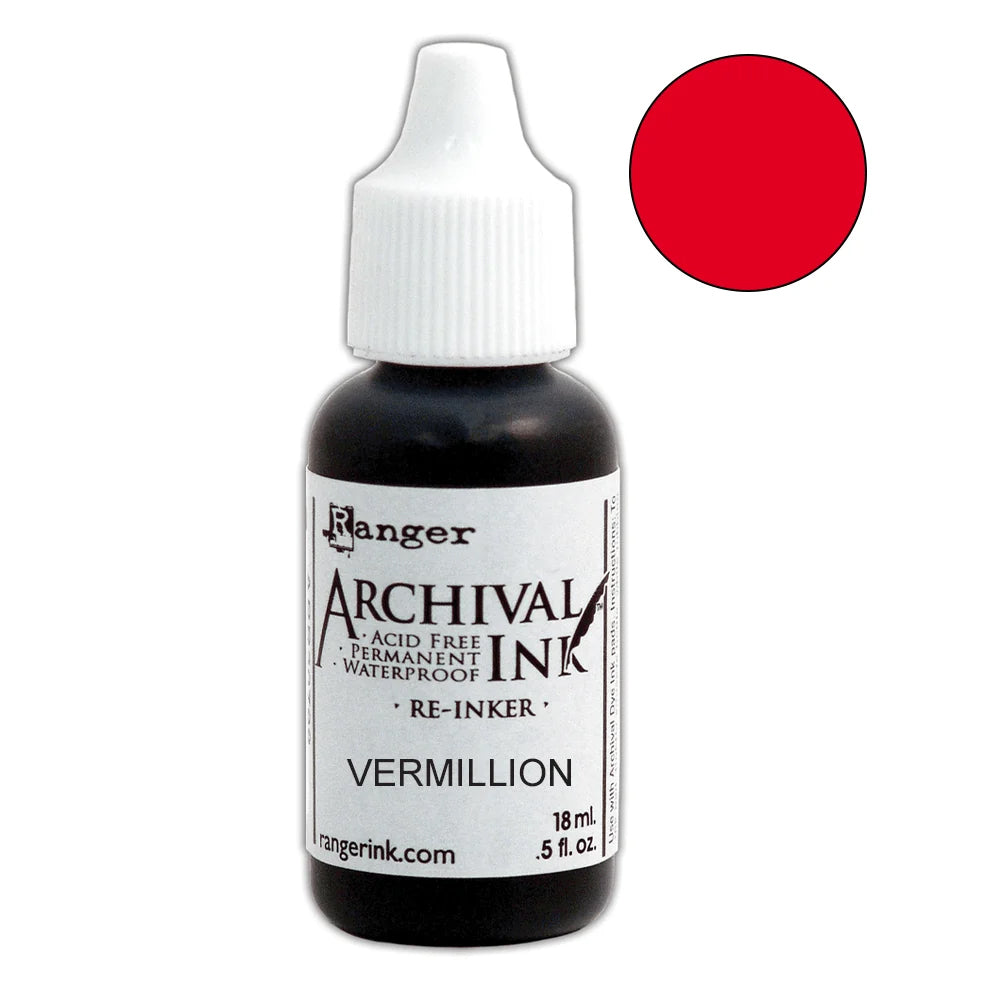 Archival Dye Reinker Bottle - Vermillion