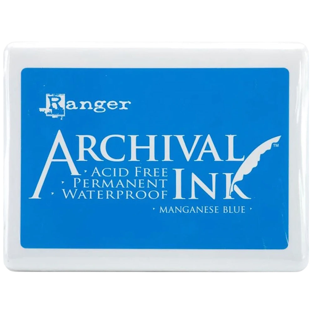 Ranger Archival Jumbo Dye Ink Pad - Manganese Blue