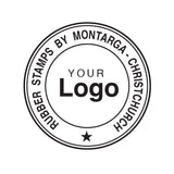 Round Seal - Self Inking Stamp - Long title + Logo - 4645