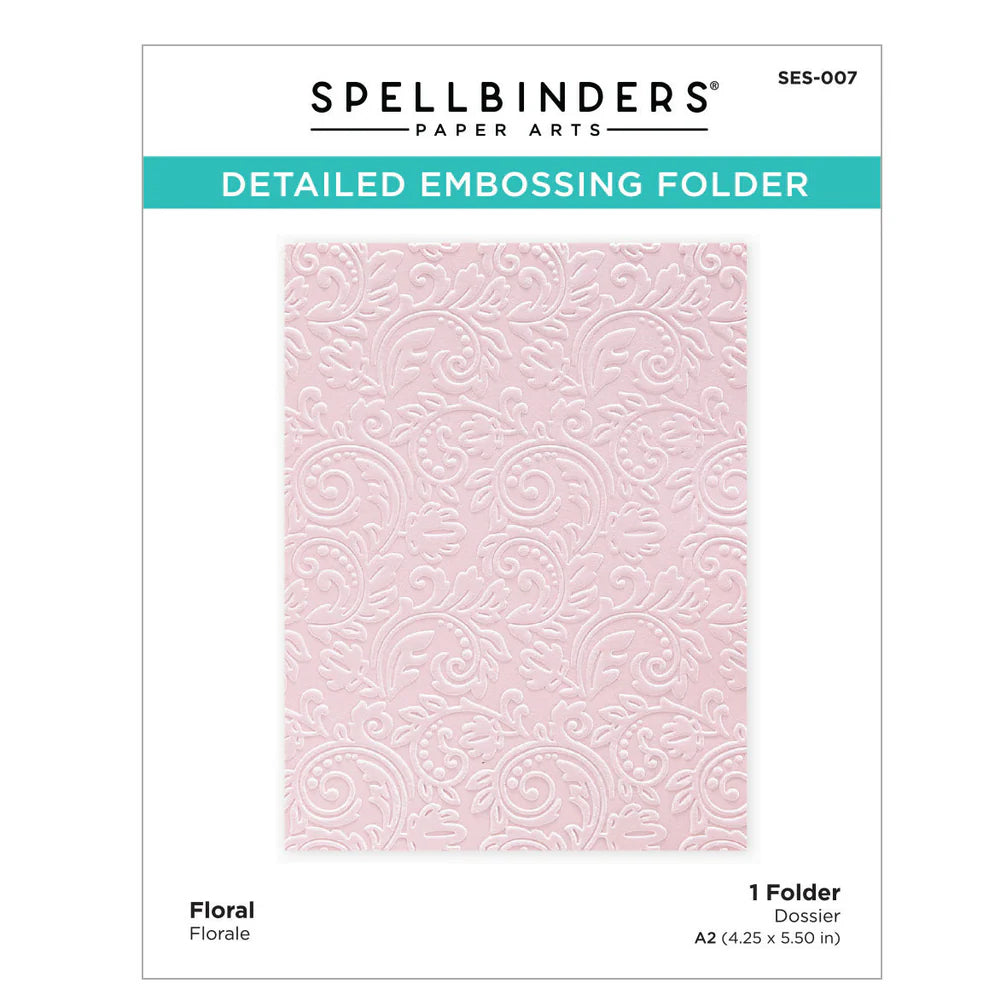 Spellbinders Detailed Embossing Folder - Floral SES-007