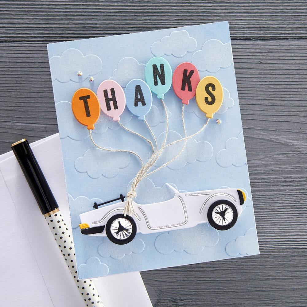 Spellbinders Detailed Embossing Folder - Head in the Clouds SES-028
