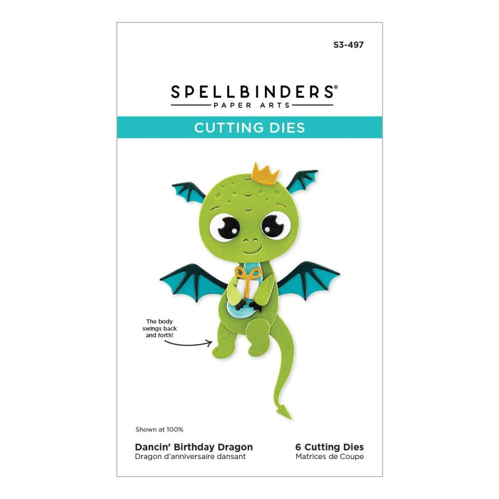 Spellbinders Die - Dancin' Birthday Dragon