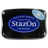Tsukineko StazOn Solvent Ink Pad - Ultramarine Bue