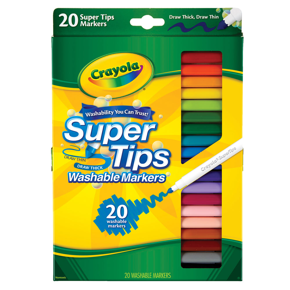 Crayola Washable Super Tips Markers - 20Pk