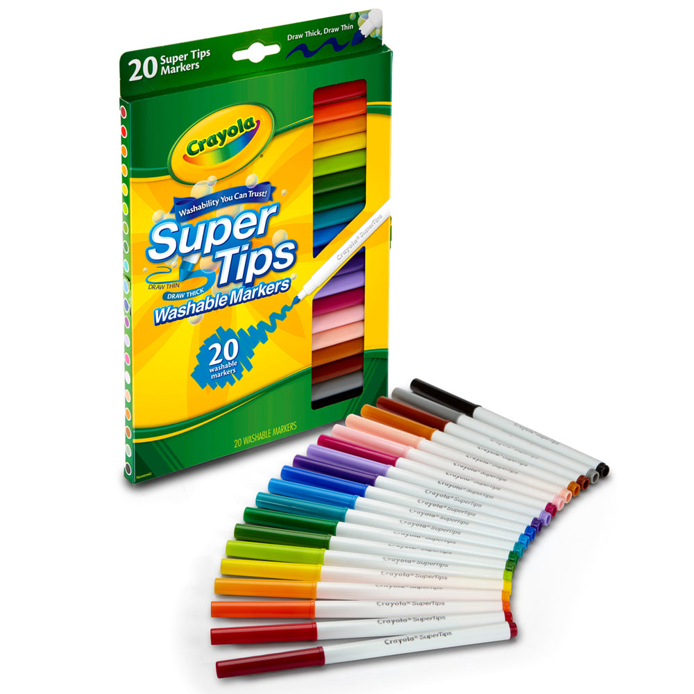 Crayola Washable Super Tips Markers - 20Pk