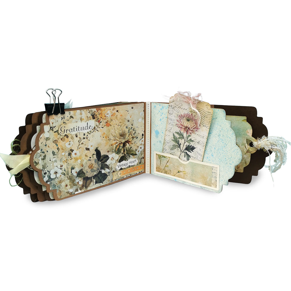 Tag Album Card & Embellishment Pack - Vintage Flowers