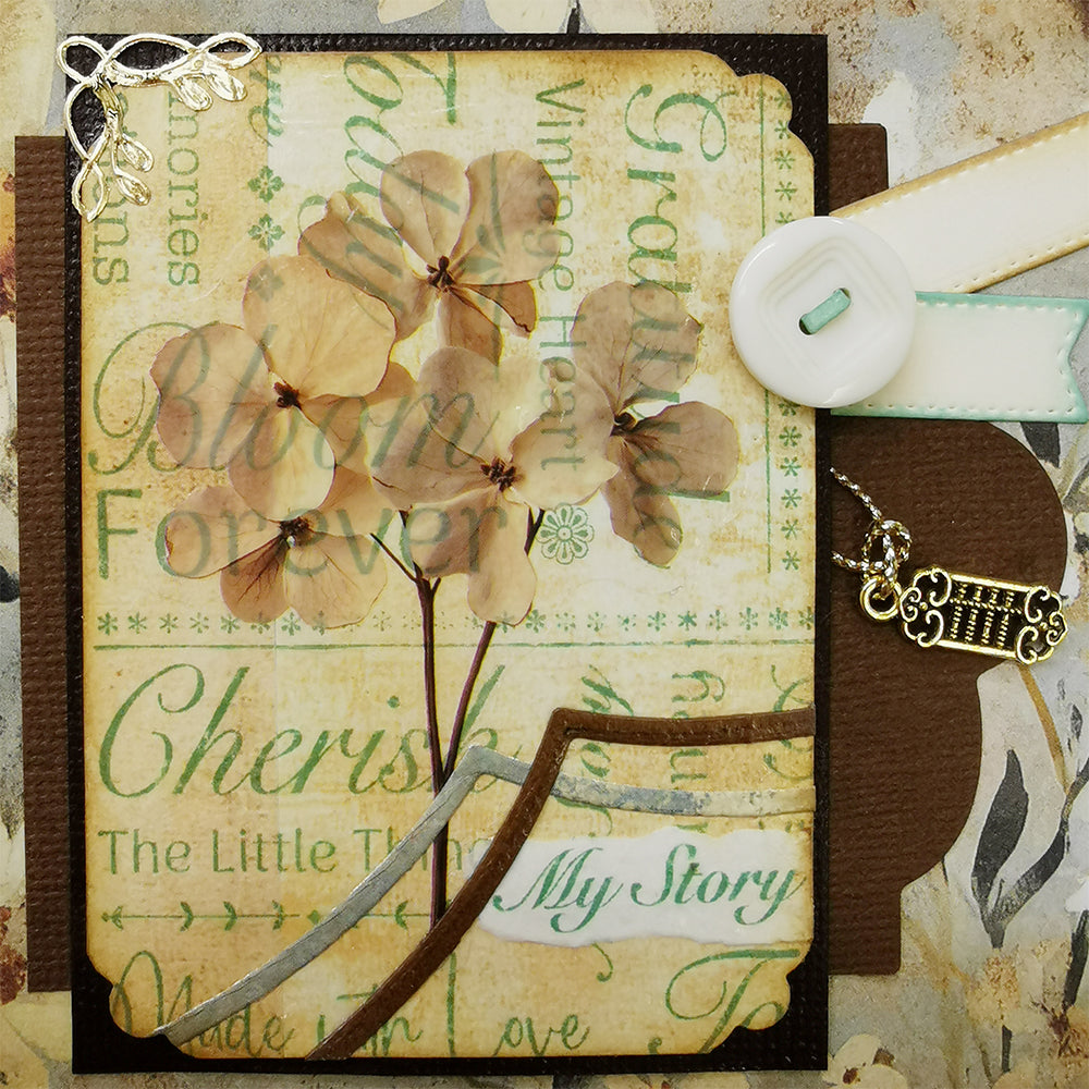 2554 GG - Collage Wording Background Rubber Stamp