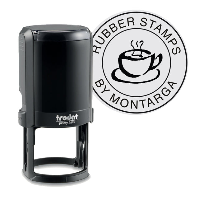 Trodat 4645 - Custom Self rubber Inking Stamp 45mm size front view
