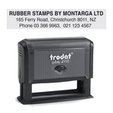 Trodat 4918 - Custom Self Inking Rubber Stamp Front View 15 x 75mm Size