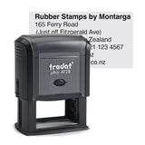 Trodat 4928 - Custom Self Inking Rubber Stamp Front view 33 x 60mm size