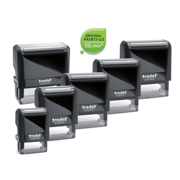 Trodat  Custom Self Inking Rubber Stamps front view 