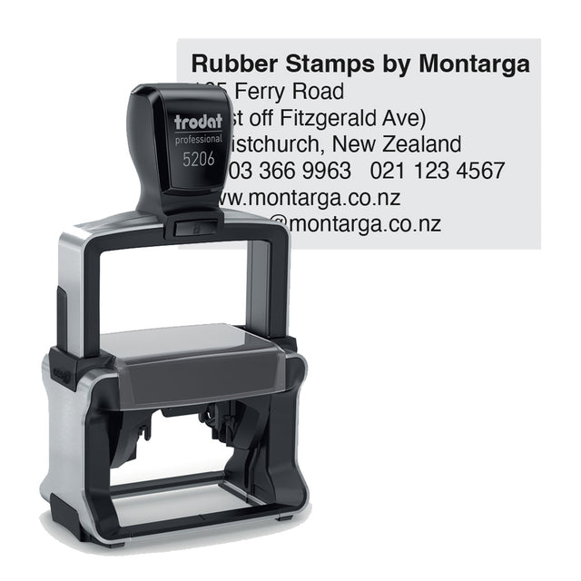 Trodat Professional 5206 - Custom Self Inking Rubber Stamp Front View33 x 56mm size