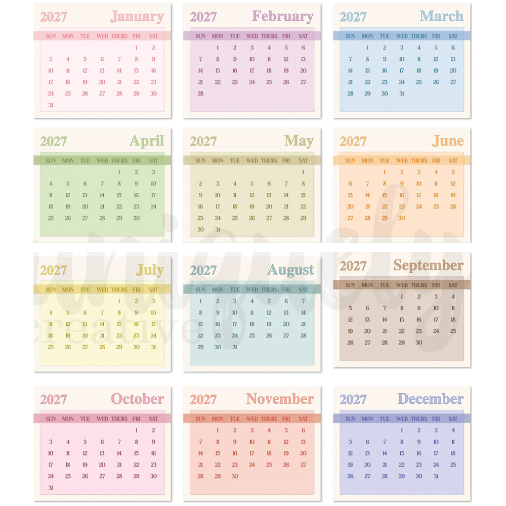Uniquely Creative - Mini Calendar Pads 2027