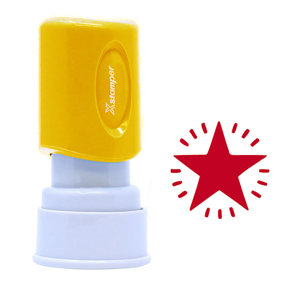 X-Stamper Pre-inked Stamp - Star - Red