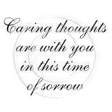 0337 F - Caring Thoughts Wording Rubber Stamp