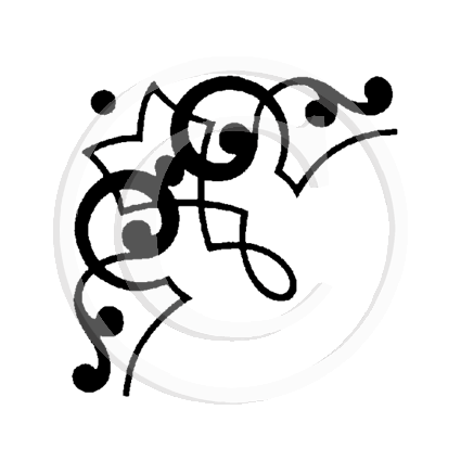 0518 A - Corner Pattern Rubber Stamp