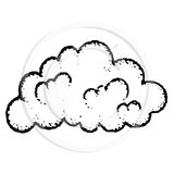 0911 B - Cloud Rubber Stamp