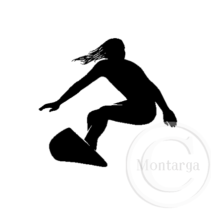 1498 F - Surfer Rubber Stamp