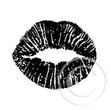 1538 A or C - Lips Rubber Stamp