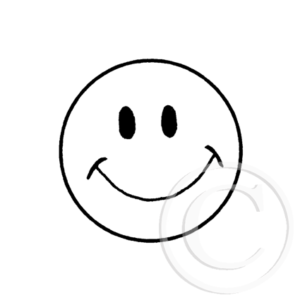 1562 A - Smiley Face Rubber Stamp