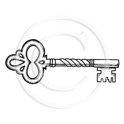 1657 B - Key Rubber Stamp