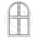 1664 GG - Window Rubber Stamp