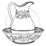 1671 F - Pitcher Rubber Stamp