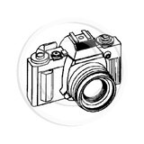 1812 A - Camera Rubber Stamp