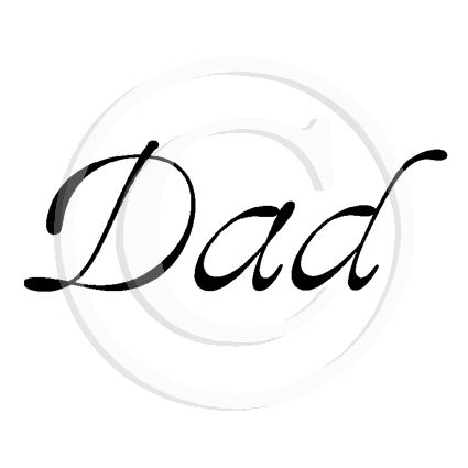 2750 B - Dad Wording Rubber Stamp