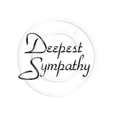 2832 A - Mini Deepest Sympathy Wording Rubber Stamp