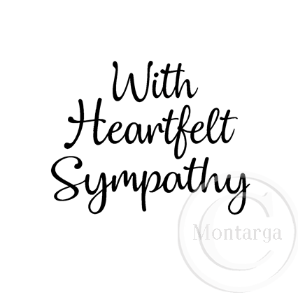 2853 D - Heartfelt Sympathy Wording Rubber Stamp