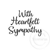 2853 D - Heartfelt Sympathy Wording Rubber Stamp