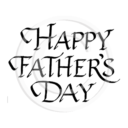 2921 F - Father's Day Wording Rubber Stamp