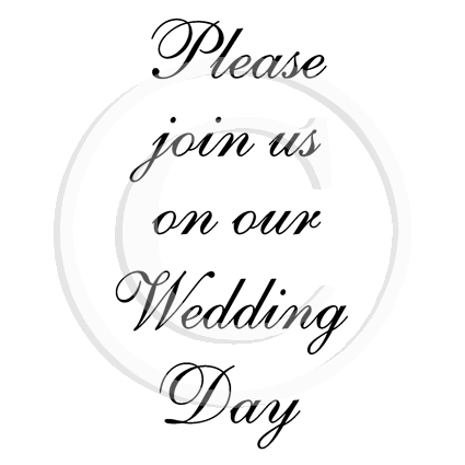 3011 FF - Please Join Us Wording Rubber Stamp