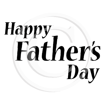 3030 E - Father's Day Wording Rubber Stamp