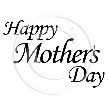 3031 E - Mother's Day Wording Rubber Stamp