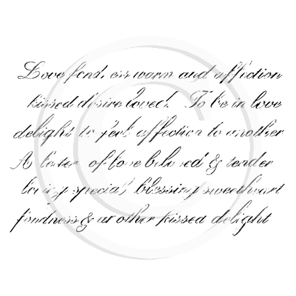 3337 GG Script Writing Background Rubber Stamp