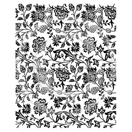 3381 I - Floral Pattern Background Rubber Stamp